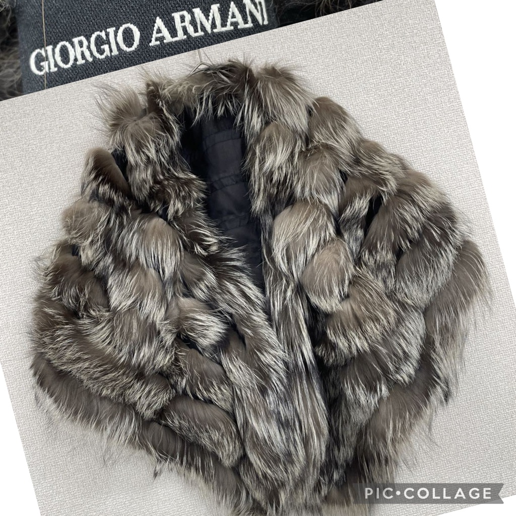 Giorgio Armani Fox Fur Shawl Stole